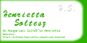 henrietta soltesz business card